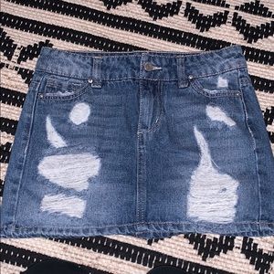 Mini jean skirt